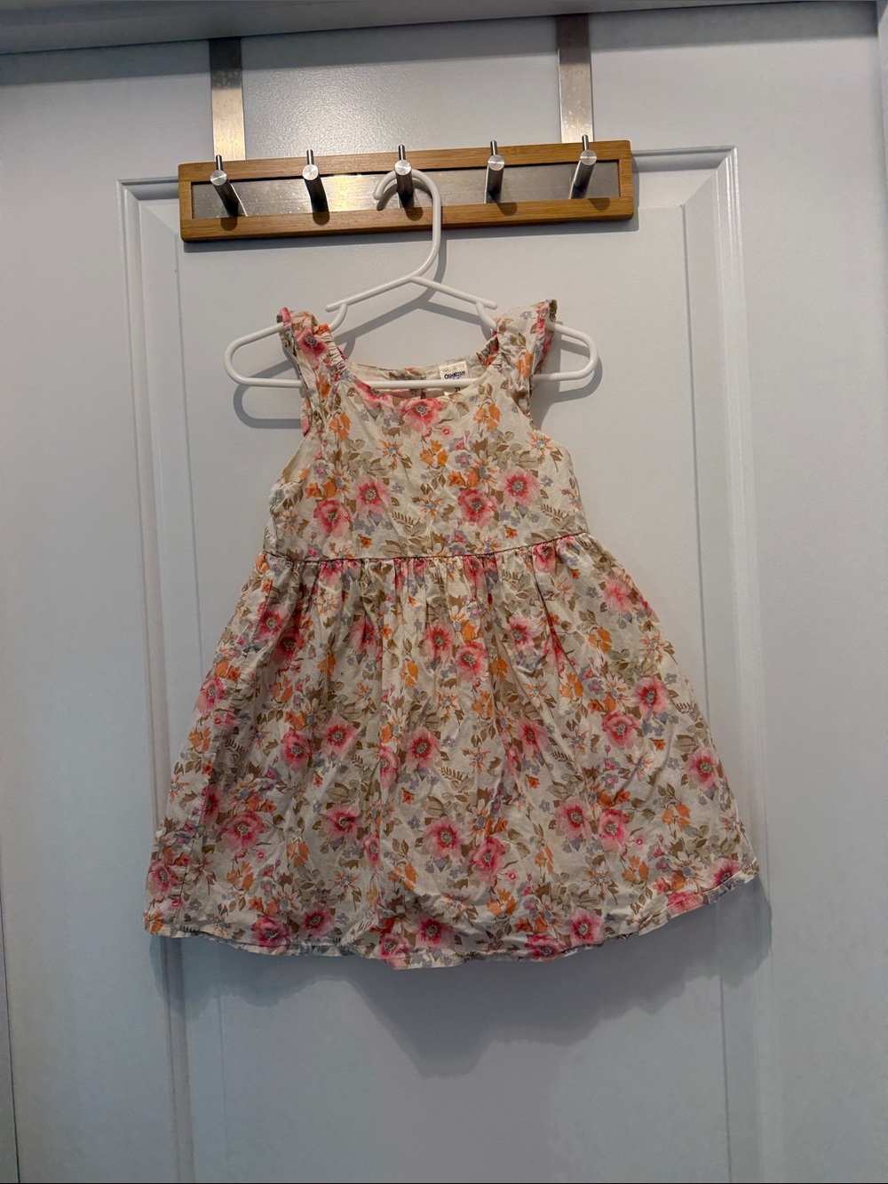 OshKosh B'gosh Pink & Cream Floral Sleeveless Dress